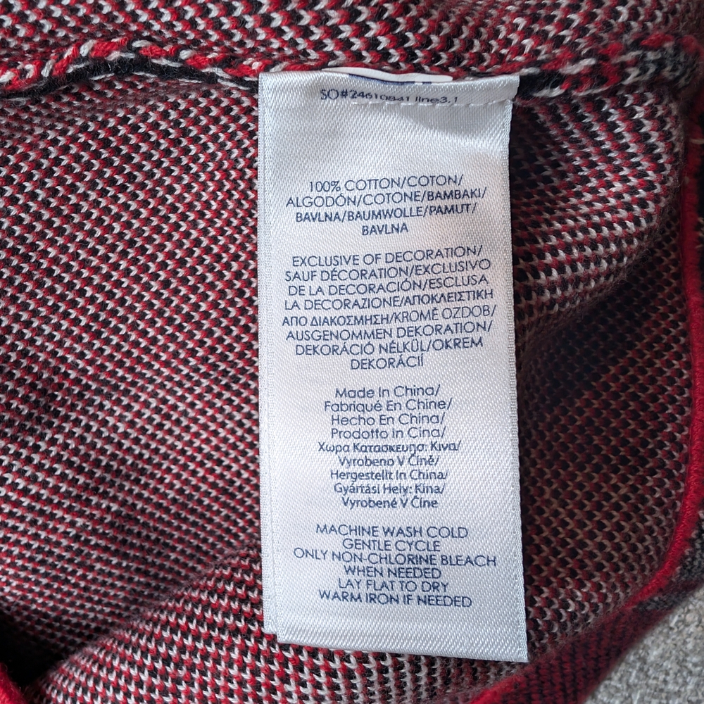 Pre-owned Chaps Red Plaid Sleeveless Vest - Picture 8 of 9